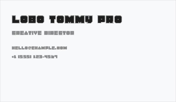 Lobo Tommy Pro Business Card