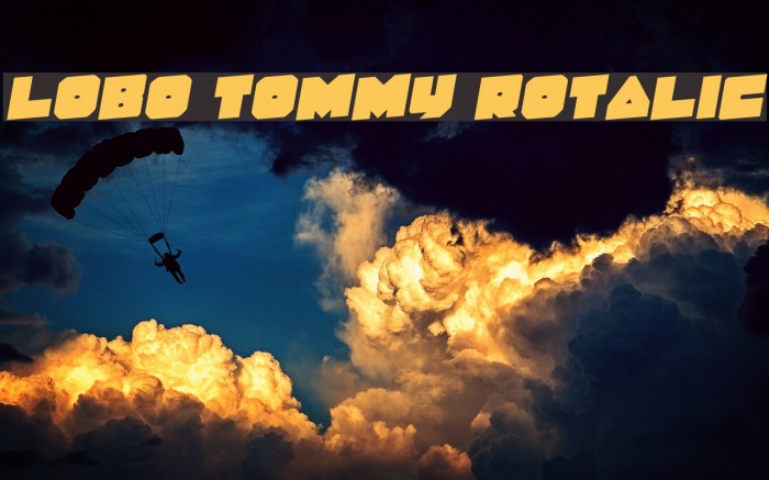 Lobo Tommy Rotalic フォント examples