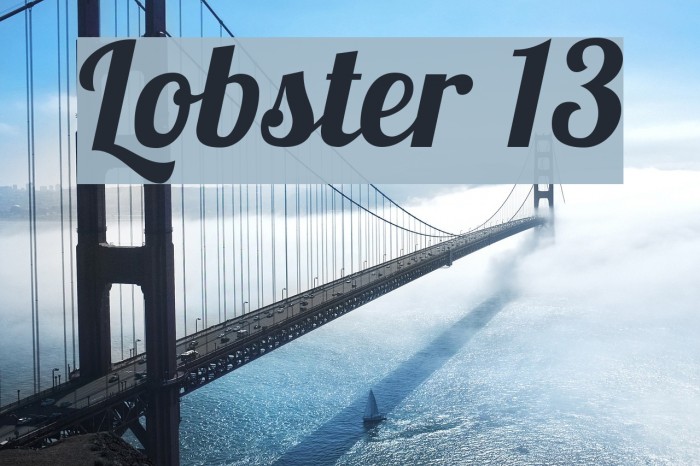 Lobster 13 Font examples