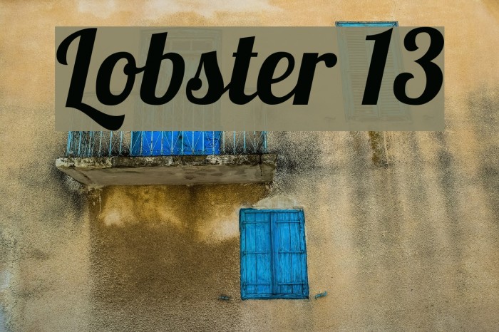 Lobster 13 Font examples