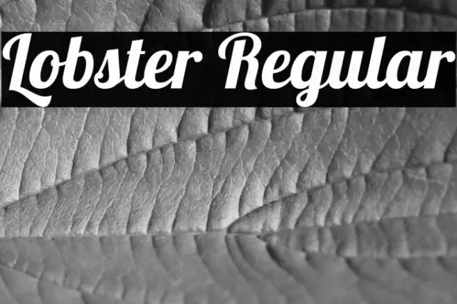 Lobster Regular Font examples