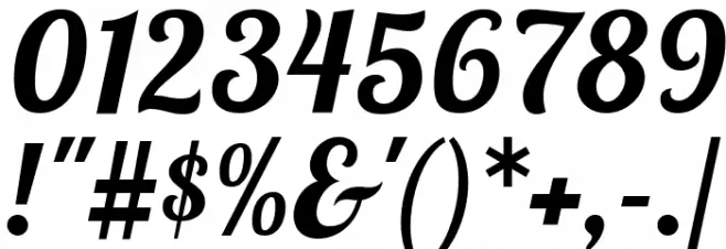 Lobster Two Bold Italic Font OTHER CHARS