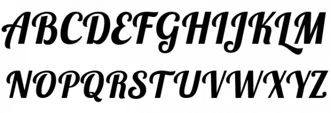 Lobster Two Bold Italic Schriftart Groß