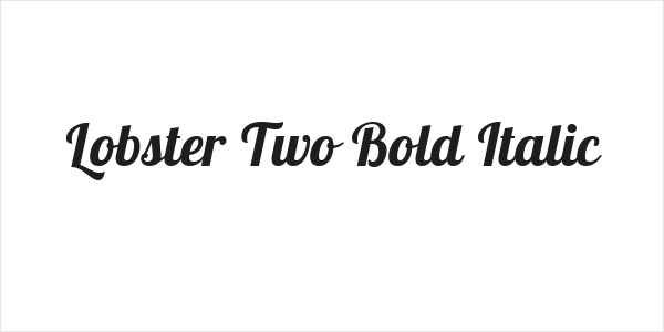 Lobster Two Bold Italic Logo