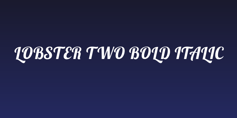 Lobster Two Bold Italic Social Header