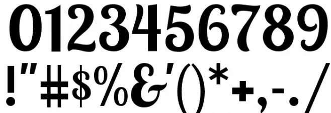 Lobster Two Bold Font OTHER CHARS