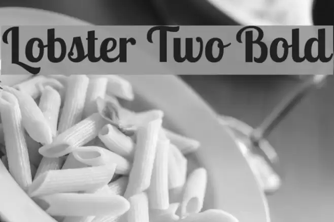 Lobster Two Bold Font examples