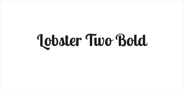 Lobster Two Bold Logo