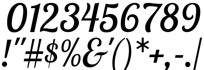 Lobster Two Italic Font OTHER CHARS