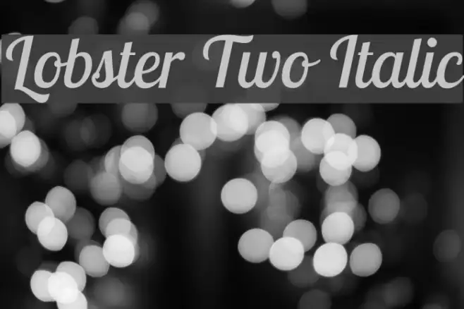 Lobster Two Italic Example 2