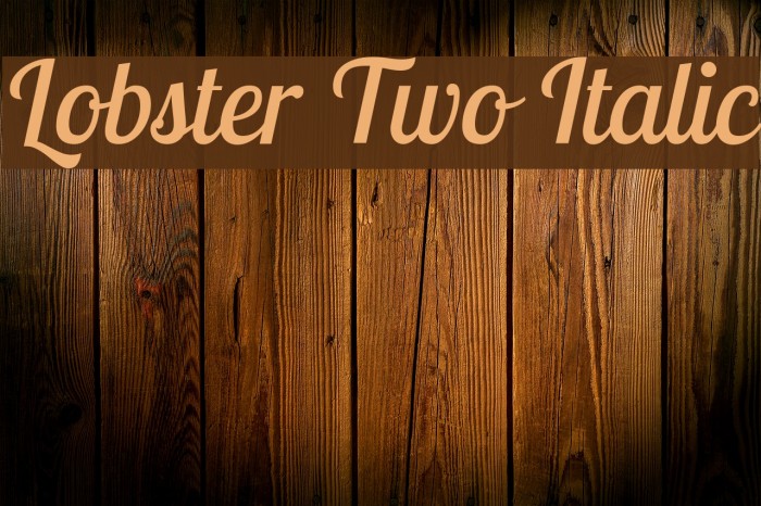 Lobster Two Italic Font examples