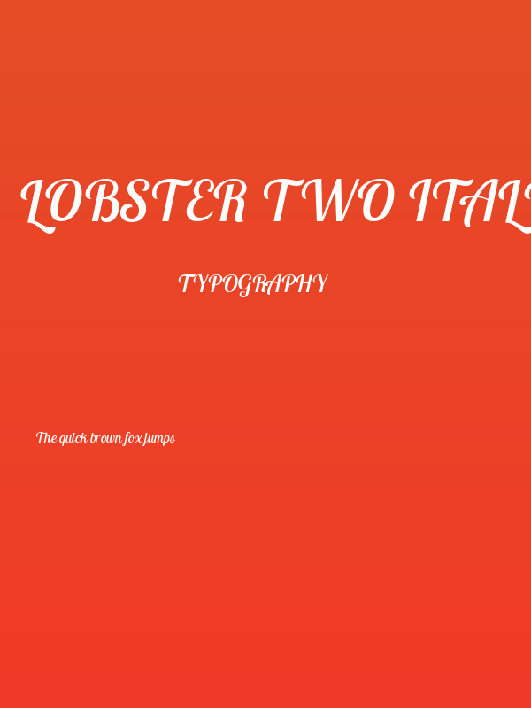 Lobster Two Italic Poster
