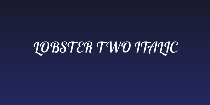 Lobster Two Italic Social Header