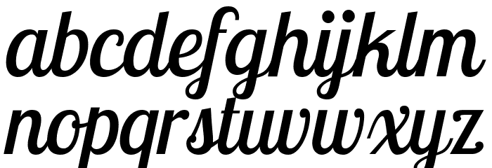 Lobster Two Italic Font LOWERCASE