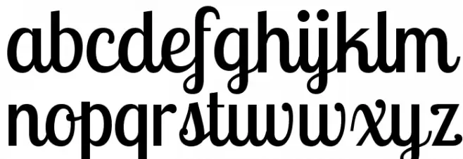 Lobster Two Font LOWERCASE