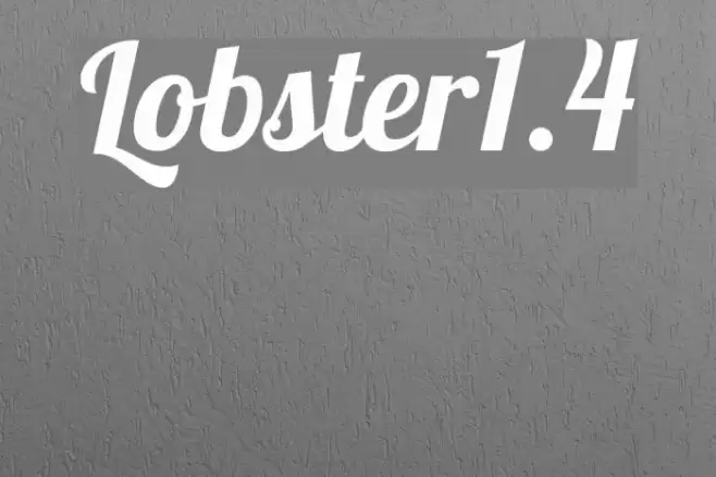 Lobster1.4 Font examples