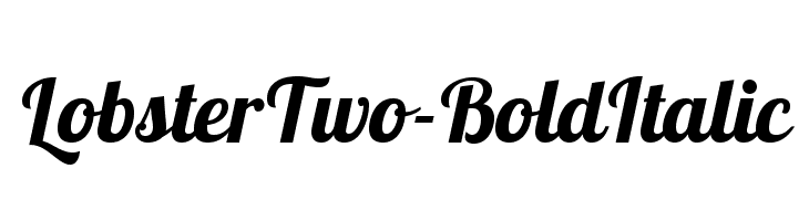 LobsterTwo-BoldItalic  Free Fonts Download