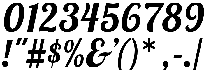 LobsterTwo-BoldItalic Font OTHER CHARS