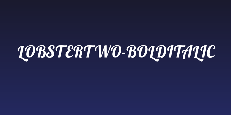 LobsterTwo-BoldItalic Social Header