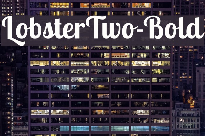 LobsterTwo-Bold Font examples