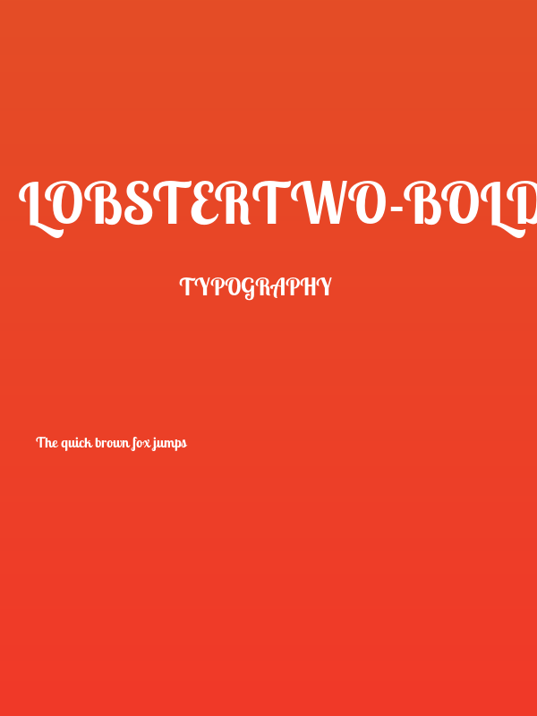 LobsterTwo-Bold Poster