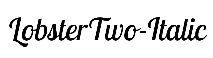 LobsterTwo-Italic Font