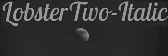 LobsterTwo-Italic Font examples
