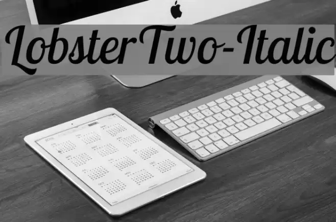 LobsterTwo-Italic Font examples