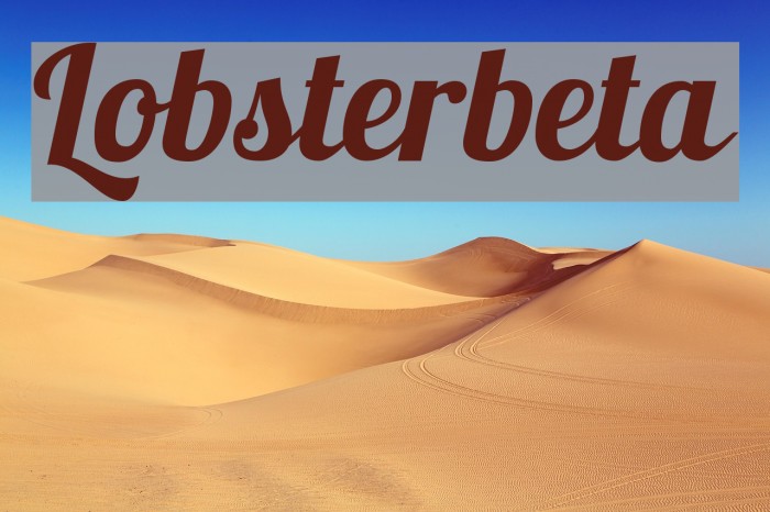 Lobsterbeta14 Font examples