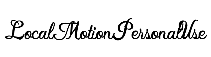 Local Motion Personal Use  baixar fontes gratis