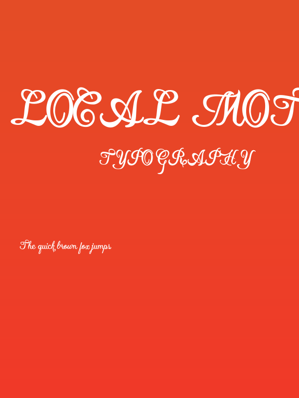 Local Motion Personal Use Poster