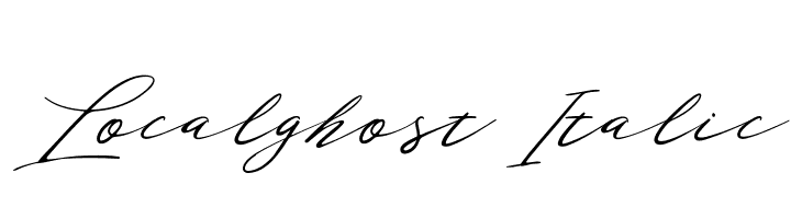 Localghost Italic  Fuentes Gratis Descargar