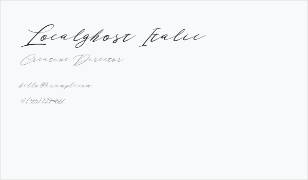 Localghost Italic Business Card
