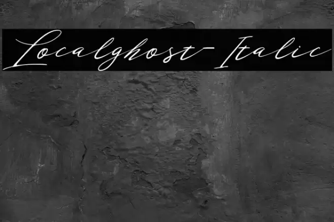 Localghost-Italic Font examples