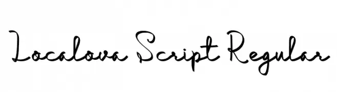 Localova Script Regular  フリーフォントのダウンロード
