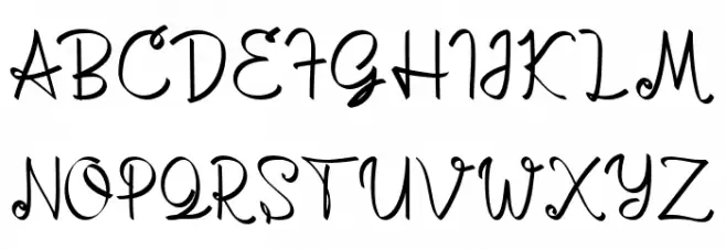 Localova Script Regular Caratteri MAIUSCOLE
