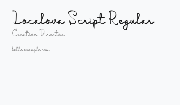 Localova Script Regular Business Card