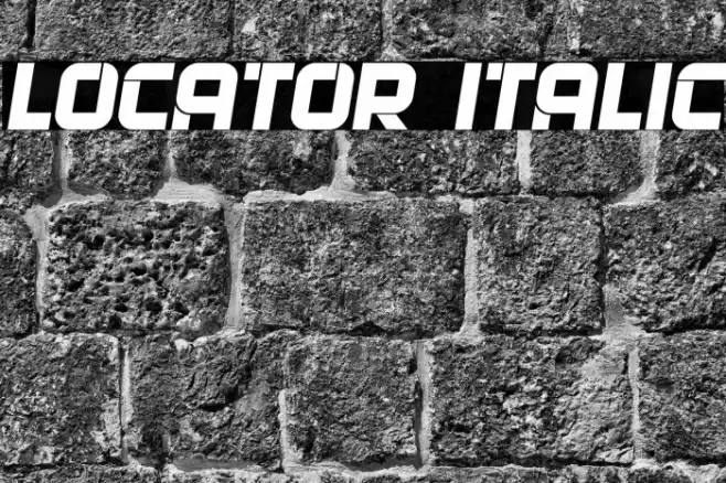 Locator Italic Font examples