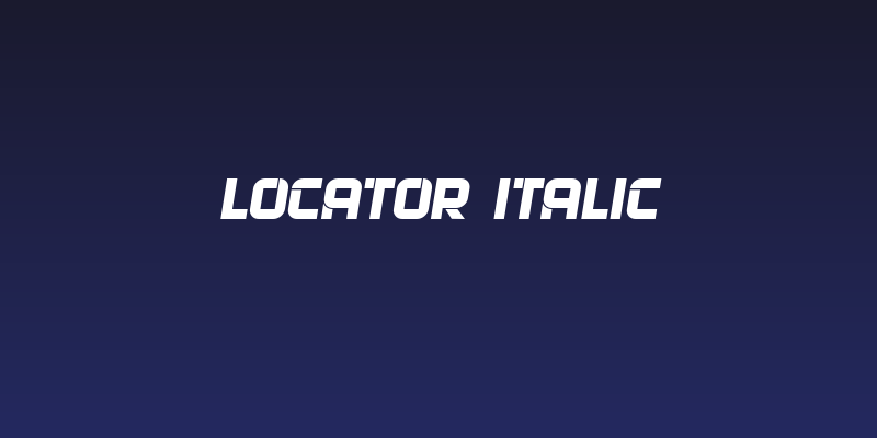 Locator Italic Social Header
