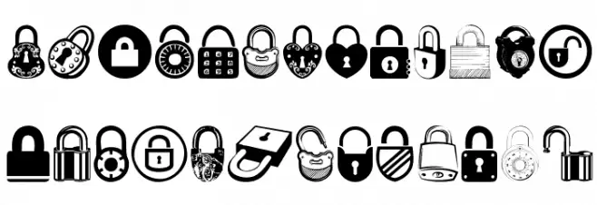 Lock Font Litere mari