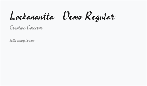 Lockanantta - Demo Regular Business Card