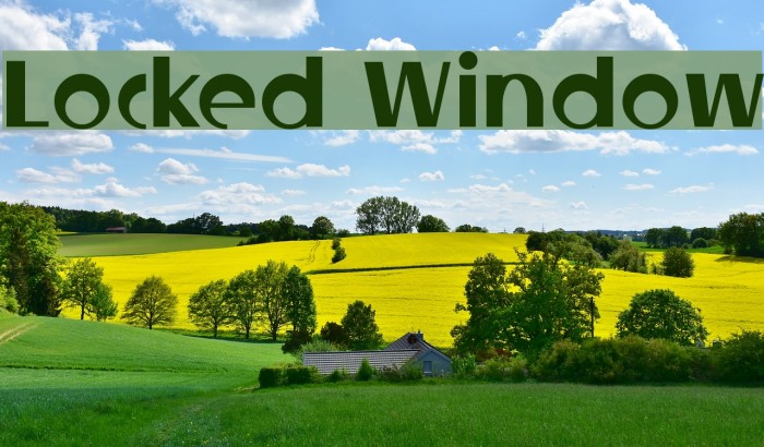 Locked Window Font examples