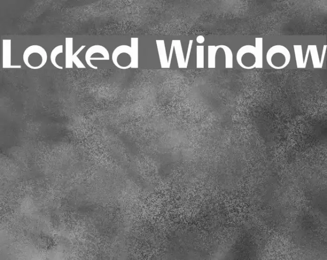 Locked Window Example 2