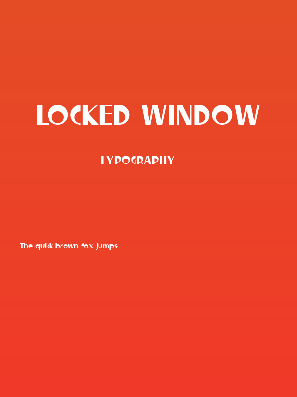 Locked Window Poster