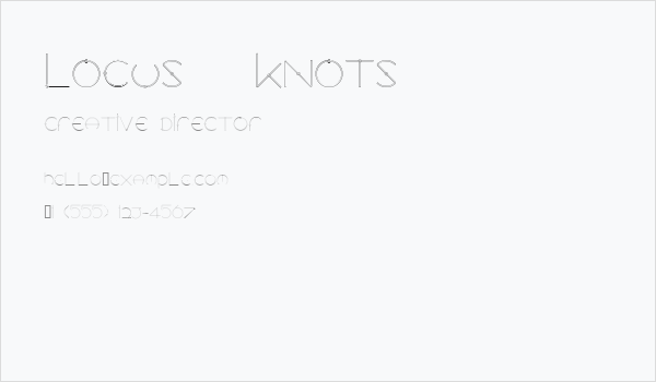 Locus   Knots Business Card