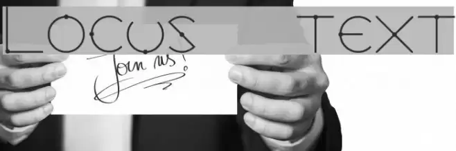 Locus   Text Font examples