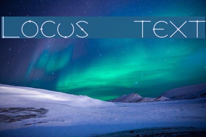 Locus Text Font examples