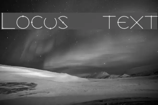 Locus   Text Font examples