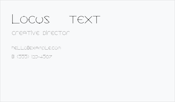 Locus   Text Business Card