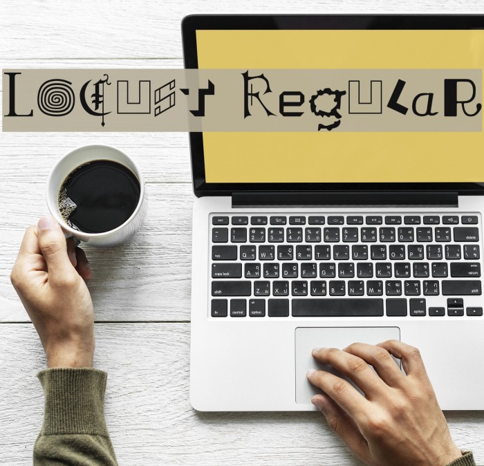 Locust Regular Font examples
